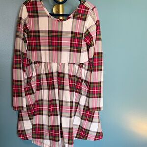 Hanna Andersson Pink, Red and Green Plaid Dress
